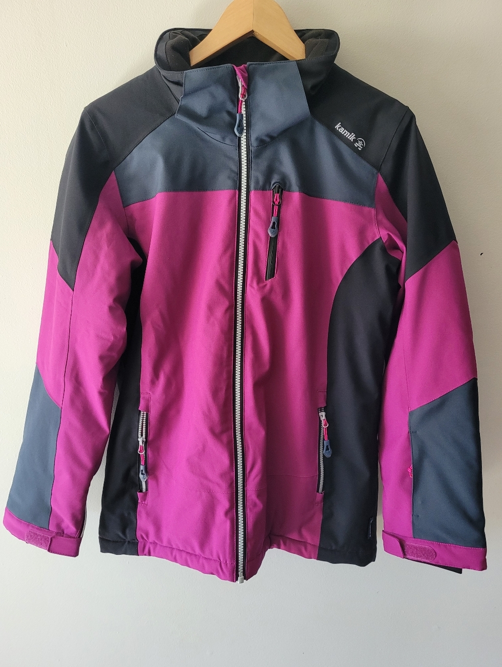 Kamik Kids Liora Ski Jacket | Berry & Black | Waterproof | Size 14